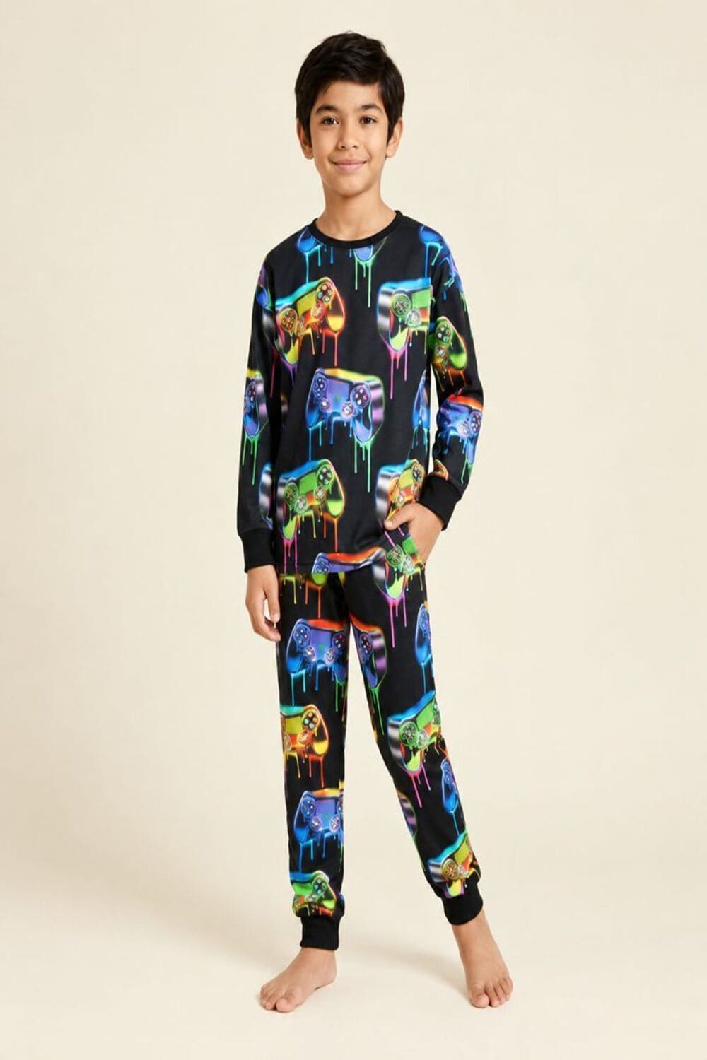 Bright Gamer Single Long Sleeve Leg Pyjamas